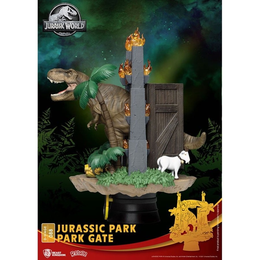 Figuren Beast Kingdom | Jurassic Park - Park Gates - Diorama D-Stage 15Cm