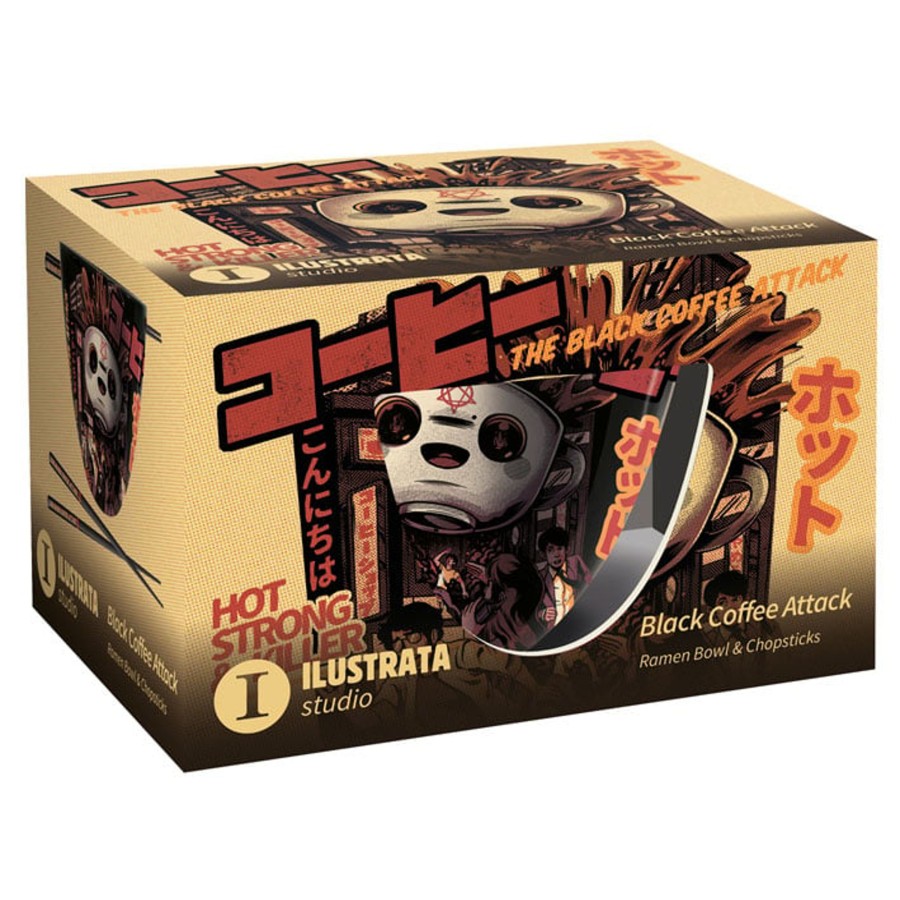 Keuken Pyramid | Ilustrata - Black Coffee Attack - Bowl Ramen Set