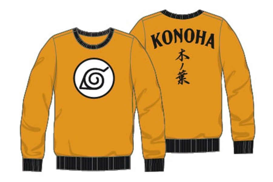 Kleding Cotton Division | Naruto - Konoha - Men Christmas Sweaters (S)