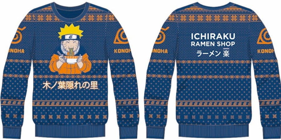 Kleding Cotton Division | Naruto - Ichiraku Ramen Shop - Men Christmas Sweaters (S)