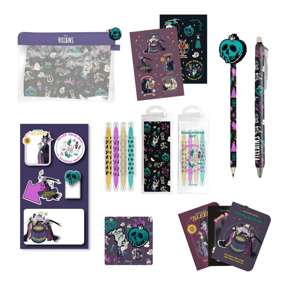 Kantoor Grupo Erik | Disney - Villains - Stationery Set With 3 A6 Notebooks - 10Pc.