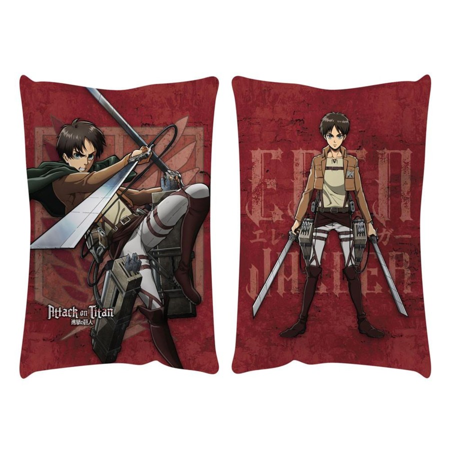 Decoratie ShopForGeek | Attack On Titan - Eren Jaeger - Pillow '50X35Cm'