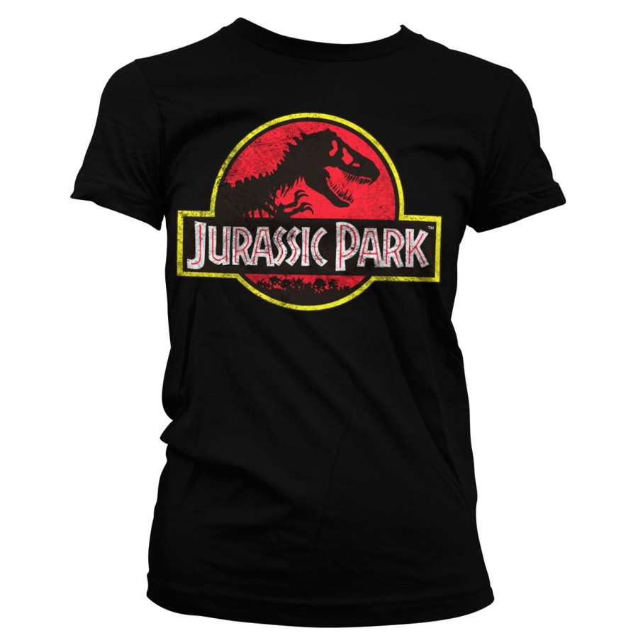 Kleding H.O. | Jurassic Park - T-Shirt Logo Distressed Girl (L)